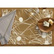Trail Placemat: Cream + Gold Hemp/Organic Cotton $19